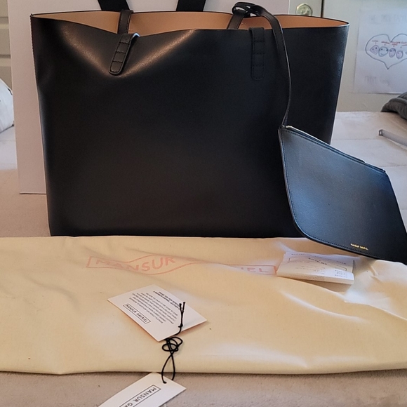 Mansur Gavriel Handbags - Mansur Gavriel Black/Ballerina Tote